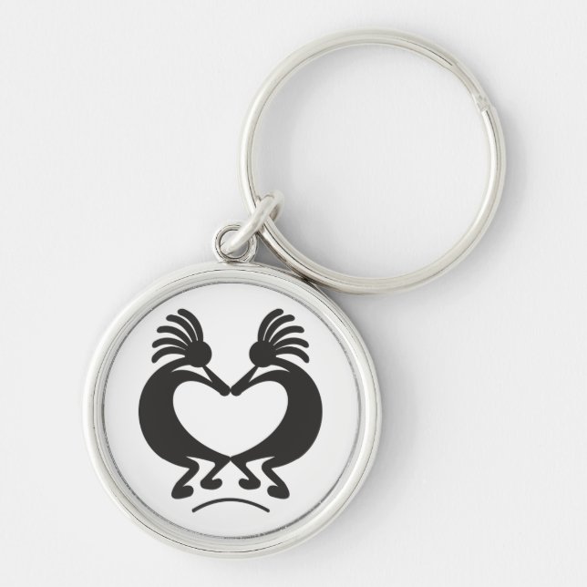 Kokopelli for Valentine's day Key Ring (Front)