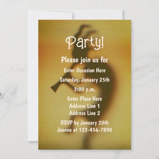 Kokopelli Fun Party Invitation (Front)