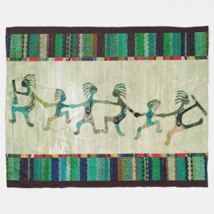 KOKOPELLI funny familiy + your ideas Fleece Blanket