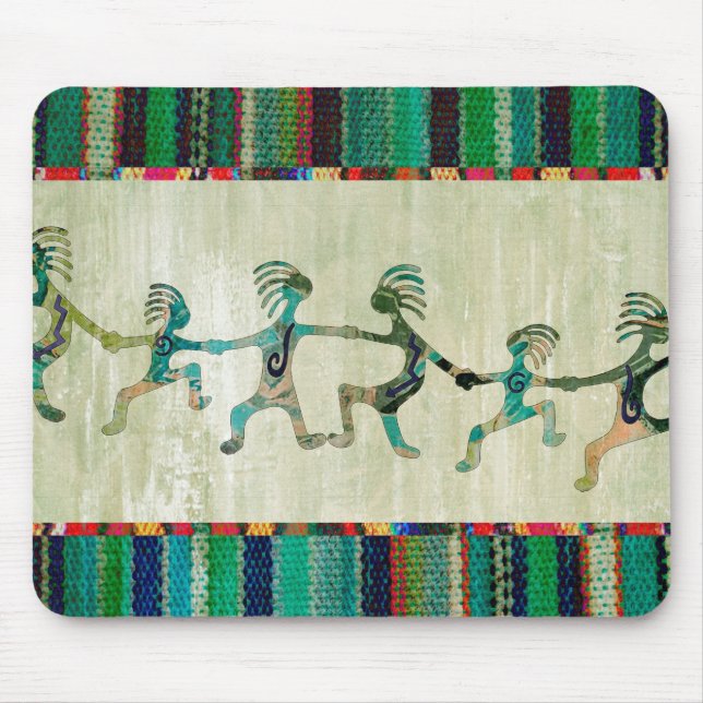 KOKOPELLI funny familiy + your ideas Mouse Mat (Front)