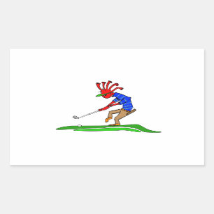 Kokopelli Golfer Rectangular Sticker