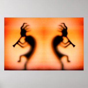 Kokopelli Good Times Mirror Abstract Poster