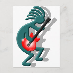 Kokopelli Guitar Postcard