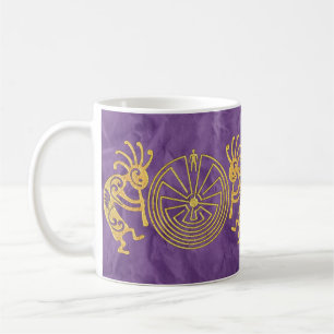 KOKOPELLI / MAN IN THE MAZE gold + your ideas Coffee Mug