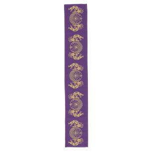 KOKOPELLI / MAN IN THE MAZE gold + your ideas Long Table Runner