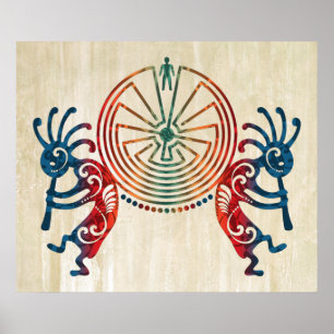 KOKOPELLI / MAN IN THE MAZE + your ideas Poster