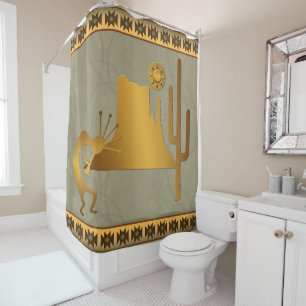 Kokopelli Mesa & Cactus Set #2 Shower Curtain