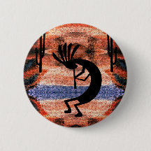Kokopelli Moasic Desert Sunset Landscape