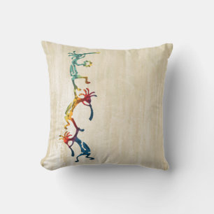 KOKOPELLI musician acrobats + your ideas Cushion