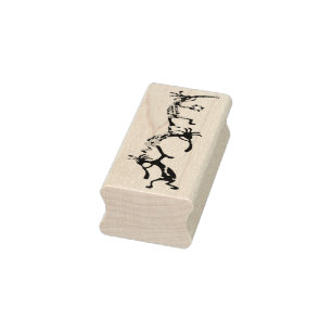 KOKOPELLI musician acrobats + your ideas Rubber Stamp