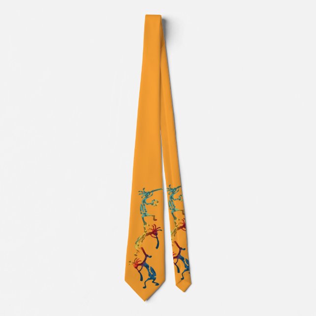 KOKOPELLI musician acrobats + your ideas Tie (Front)