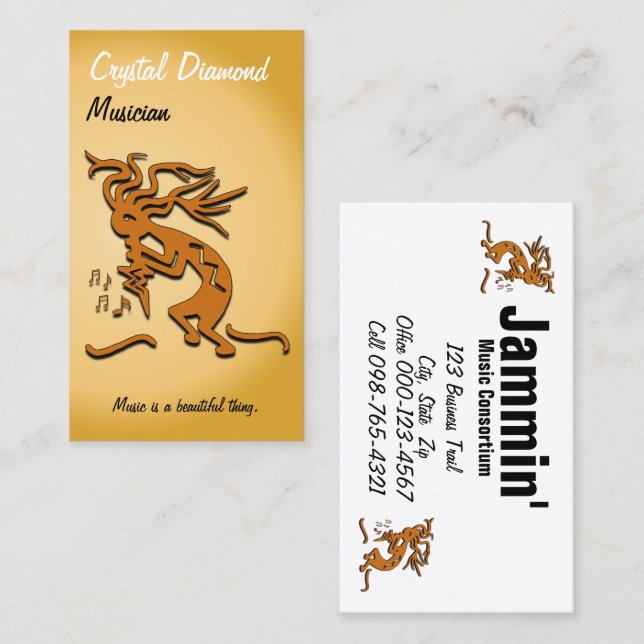 Kokopelli Musician Business Card (Front/Back)