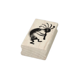 KOKOPELLI musician left + your ideas Rubber Stamp