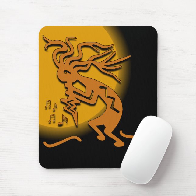 Kokopelli Musician Mouse Mat (With Mouse)