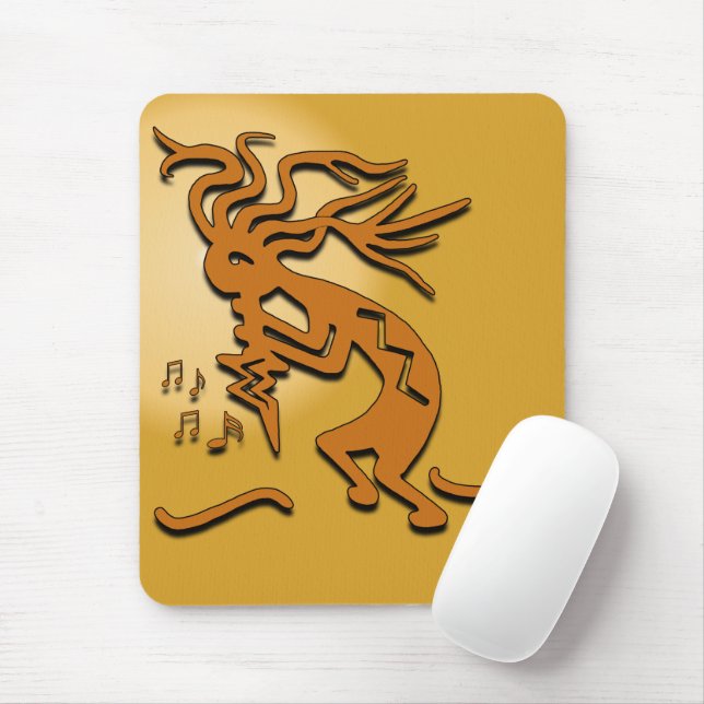 Kokopelli Musician Mouse Mat (With Mouse)
