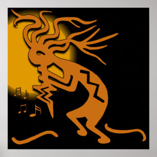 Kokopelli Musician Poster