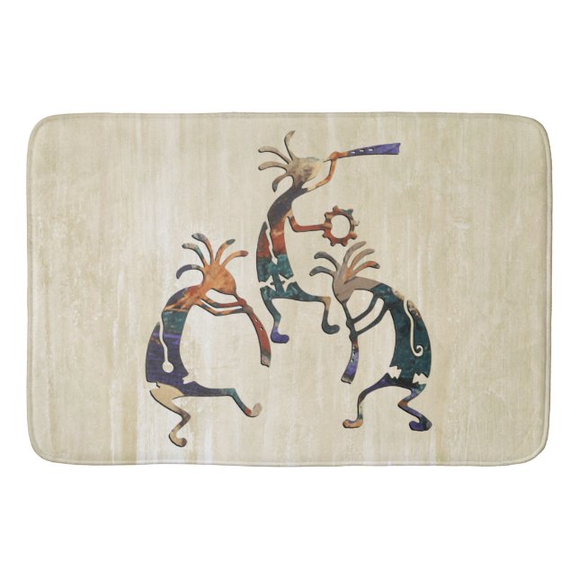 KOKOPELLI musician trio + your ideas Bath Mat (Front)