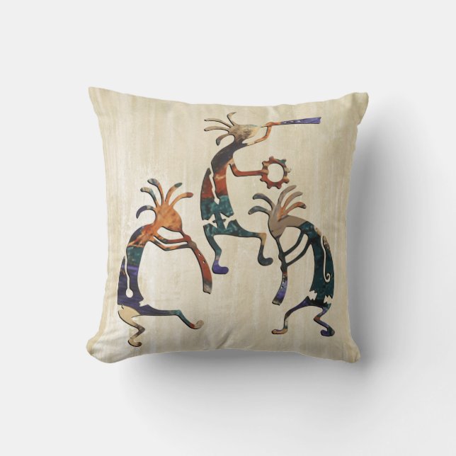 KOKOPELLI musician trio + your ideas Cushion (Front)