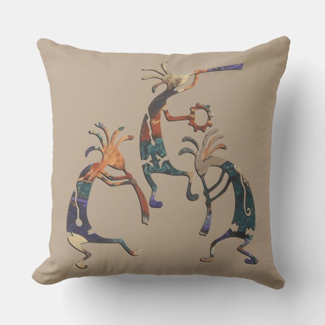 KOKOPELLI musician trio + your ideas Cushion (Front)