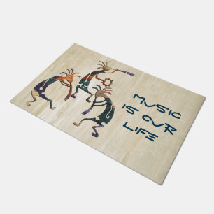 KOKOPELLI musician trio + your ideas Doormat