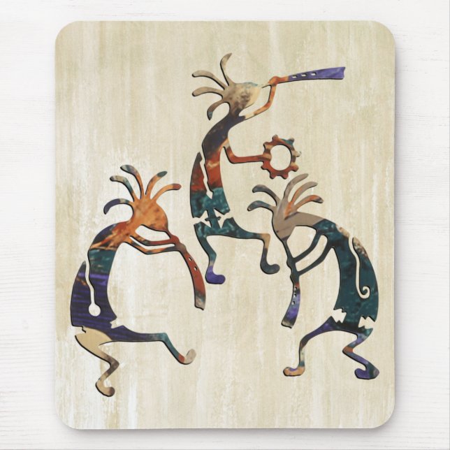 KOKOPELLI musician trio + your ideas Mouse Mat (Front)