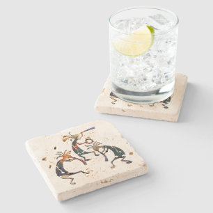 KOKOPELLI musician trio + your ideas Stone Coaster