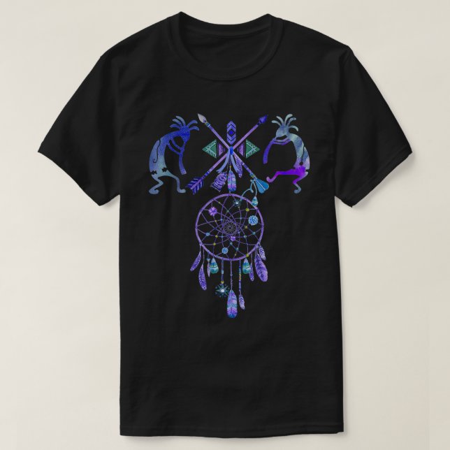 Kokopelli Native American Folklore Elements II Fun T-Shirt (Design Front)