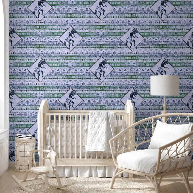 Kokopelli - Native American Seamless Pattern 2 Wallpaper (Kids)