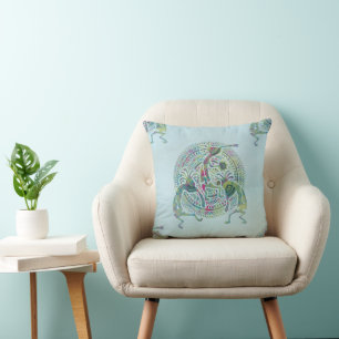 Kokopelli - Native American Seamless Pattern 9 Cushion