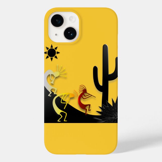 Kokopelli on the road under the sun Case-Mate iPhone case (Back)