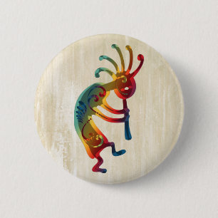 KOKOPELLI ornaments + your ideas 6 Cm Round Badge