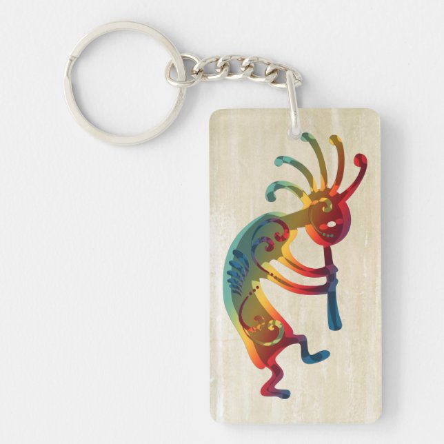 KOKOPELLI ornaments + your ideas Key Ring (Front)