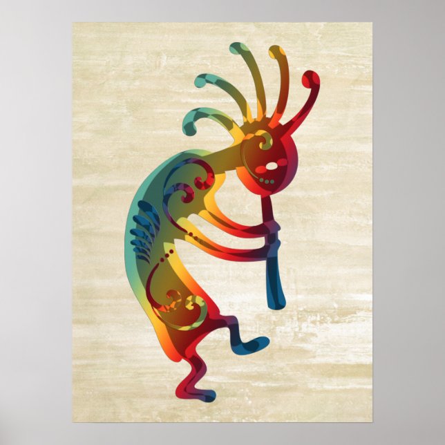 KOKOPELLI ornaments + your ideas Poster (Front)