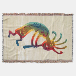 KOKOPELLI ornaments + your ideas Throw Blanket