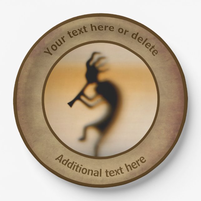 Kokopelli Personalised Party  Paper Plate (Front)