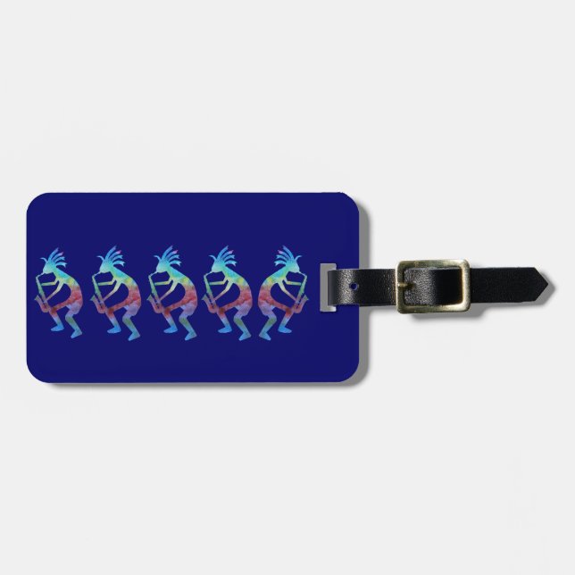 Kokopelli Plays the Sax Luggage Tag (Front Horizontal)