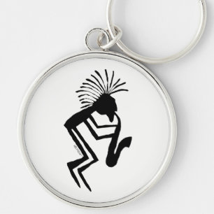 Kokopelli Saxaphone Player Petroglyph Key Ring