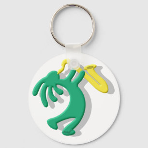 Kokopelli Saxophone Key Ring