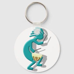 Kokopelli Snare Drum Key Ring