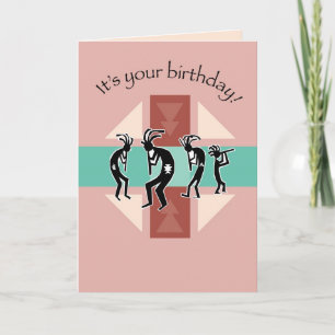 Kokopelli Southwest Birthday Card