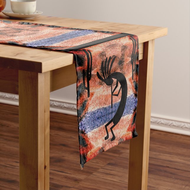 Kokopelli Southwest Desert Landscape 14 x 72  Short Table Runner (In Situ)
