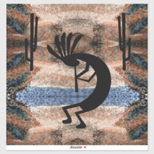 Kokopelli Southwest Desert Mosaic 14"