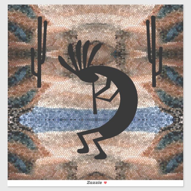 Kokopelli Southwest Desert Mosaic 14" (Sheet)