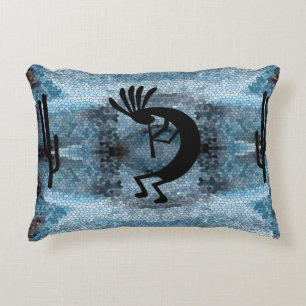 Kokopelli Southwest Desert Mosaic 2 Decorative Cushion
