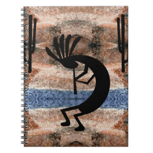 Kokopelli Southwest Desert Mosaic Notebook