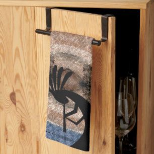 Kokopelli Southwest Desert Mosaic Tea Towel