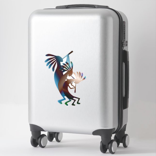 Kokopelli Southwest Music 14" Sticker (Suitcase)