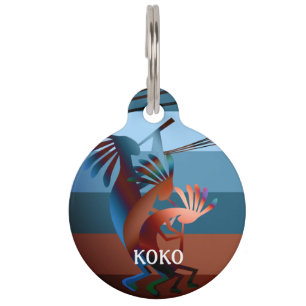 Kokopelli Southwest Music 2 Pet Tag
