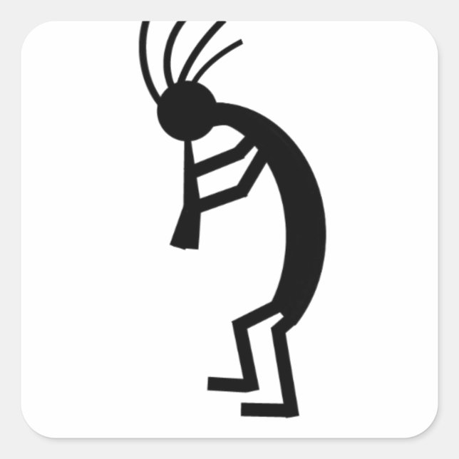 Kokopelli Square Sticker (Front)