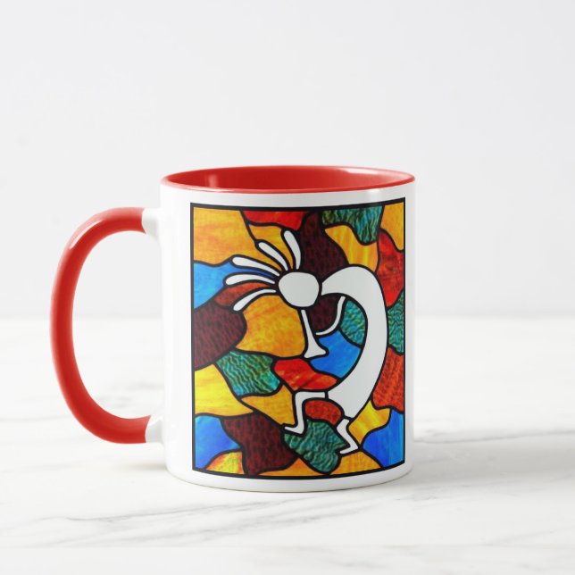Kokopelli Stained Glass Mug (Left)